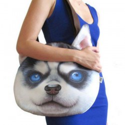 Grand Sac  Bandoulière tête de chien  husky